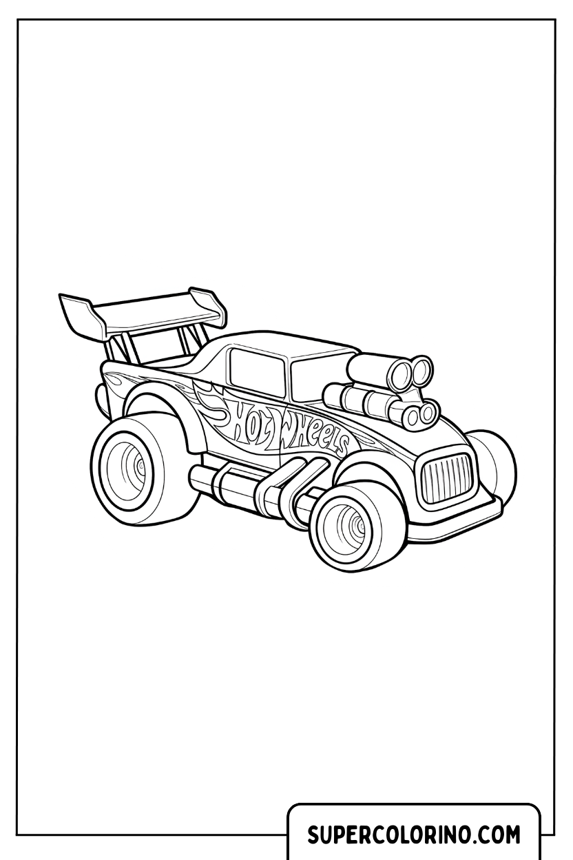 Malvorlage Hot Wheels Rennwagen