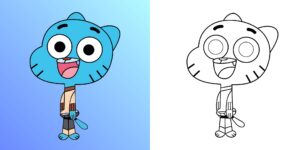 gumball da colorare ft