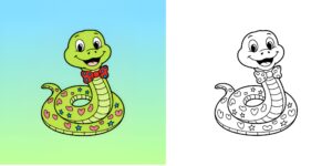 serpente da colorare ft