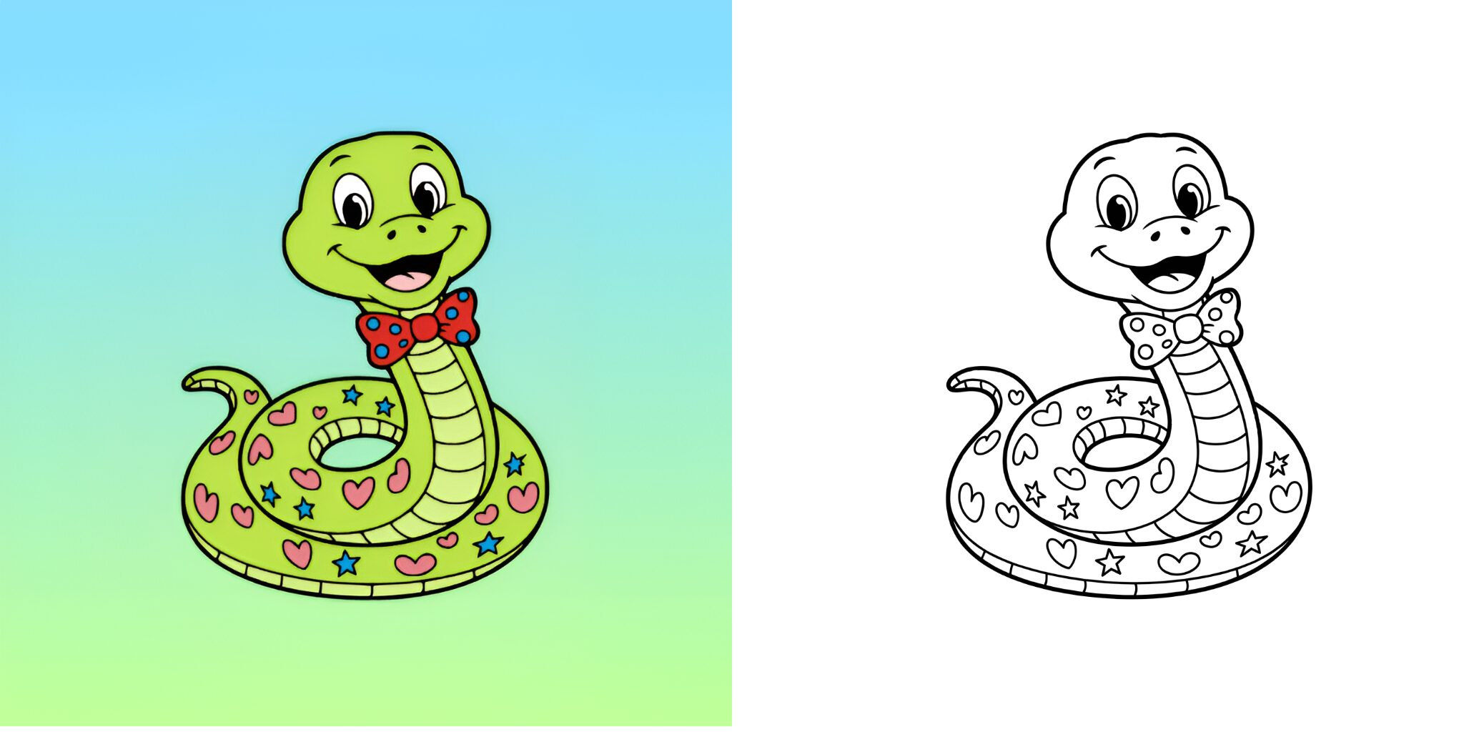 serpente da colorare ft