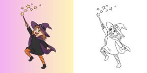 strega da colorare ft