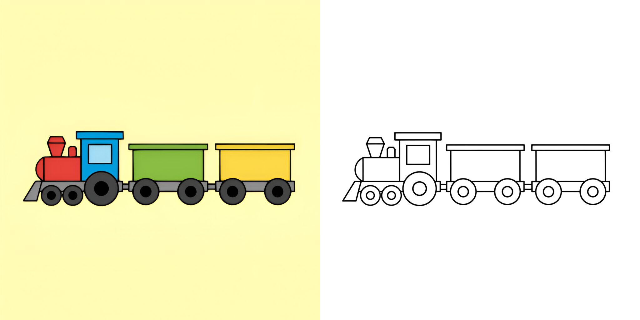 coloriage train ft