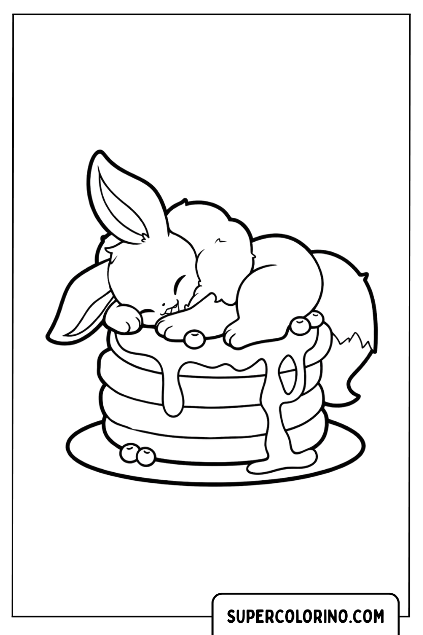Malvorlage Pokemon Evoli auf Pfannkuchen