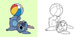 disegni kawaii stitch da colorare ft