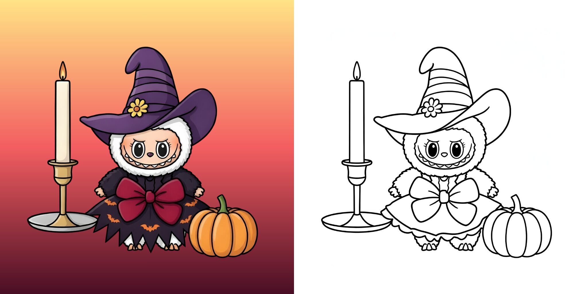 Coloriage Labubu Halloween