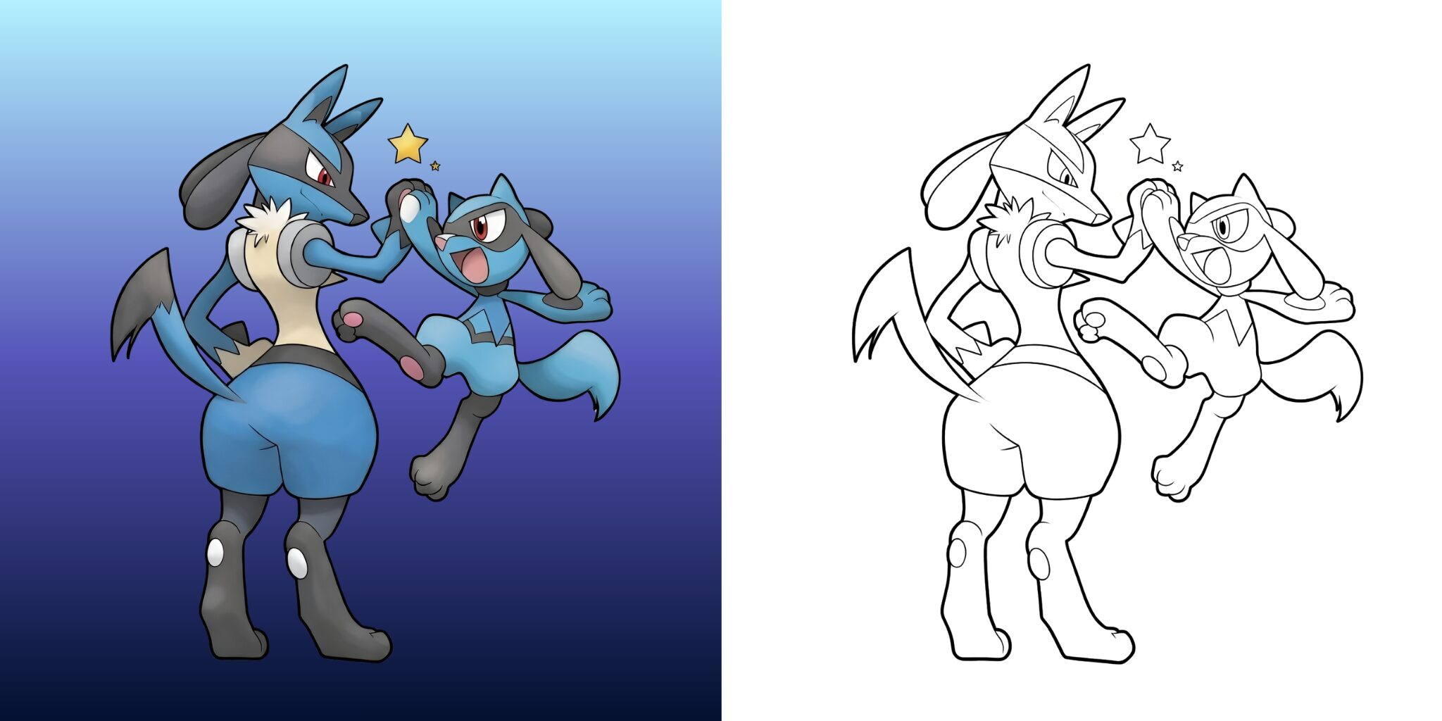 Lucario Pokemon Malvorlagen ft