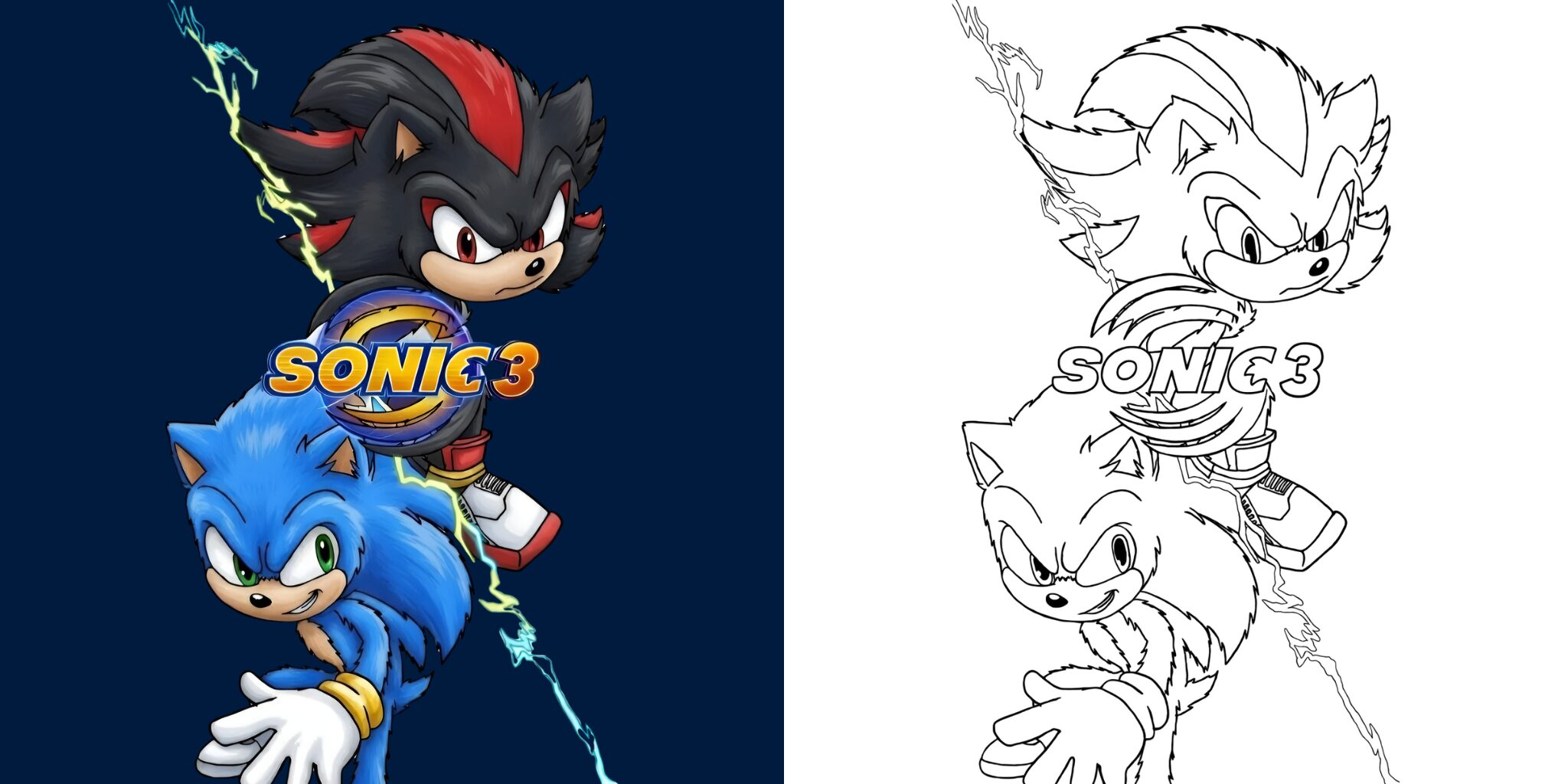 Sonic 3 Malvorlagen ft